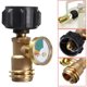 thumbnail image 1 of Xihbxyly Adaptador de Recarga de Propano, Construcción de Latón de Alta Calidad, con Manómetro, Diseño de Codo de 90°, Recarga de Botellas de 1 Lb, Compatibilidad con Varios Tanques, Parrillas Portát, 1 of 6