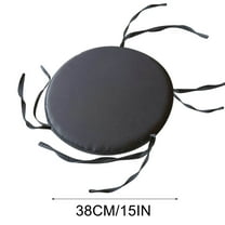 PHIGZNT Round Outdoor Chair Cushions, Waterproof Memory Foam Bistro Patio Furniture Cushions 15" x 15", Black, 1 Pack for Home Garden Furniture Decoration