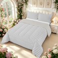 thumbnail image 2 of Manfei Modern Checkered Queen Comforter Set,Geometric Check Comforter Sets Queen,Gray,Light Gray Reversible,3-Piece,1 Comforter and 2 Pillowcases,3-Piece,1 Comforter and 2 Pillowcases, 2 of 7