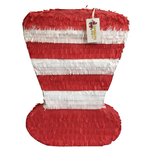 APINATA4U 20" Large Red & White Hat Pinata - Stand Tall and Stand Out with this Festive Fiesta Decoration!