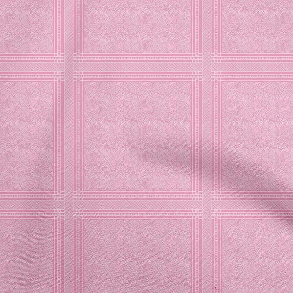 oneOone Cotton Cambric Light Pink Fabric Geometric Sewing Craft Projects Fabric Prints By Yard 56 Inch Wide