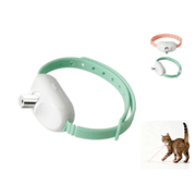 Rechargeable Interactive Cat Collar Toy with LED Light, Hands-Free Pet Laser Pointer for Indoor Cats, Wearable Electronic Collar, USB Rechargeable, Adjustable Fit(Green)