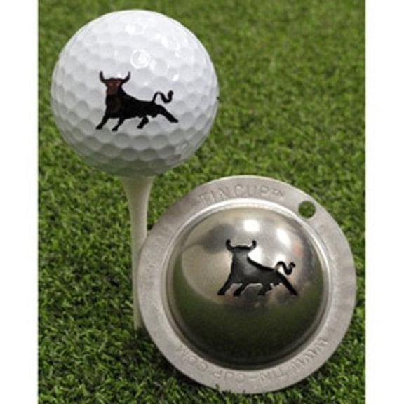 Tin Cup Bull Golf Ball Marking Tool, just place on golf ball, TOP SELLER