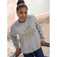 thumbnail image 2 of Retro College Los Angeles City. Sweatshirt Women -Image by Shutterstock, Female x-Large, 2 of 4