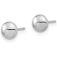 thumbnail image 2 of 14k White Gold Polished Button Post Earrings - 5.5mm, 2 of 6
