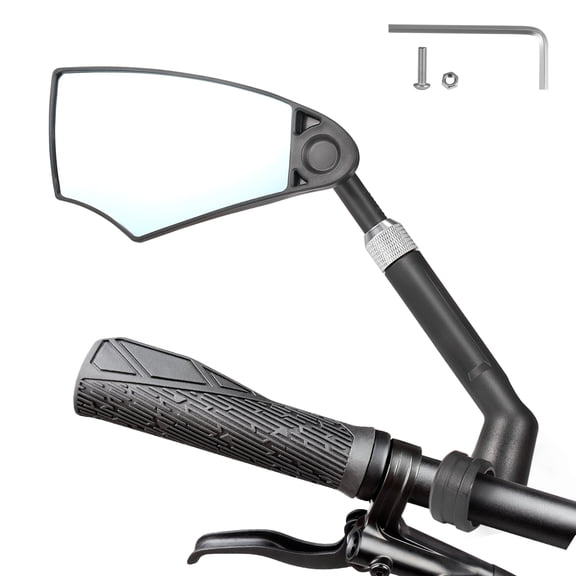 Kohagoki Bike Mirror Rotatable HD Safety Convex Bar End Bike Mirror, Scratch Resistant Wide Angle Bicycle Mirror, Shatterproof Bike Side Mirrors, Bike Mirrors for Electric Bikes Universal