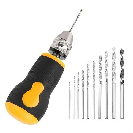 Manual Drill Mini Hand Tool Portable Set Small Drill, Woodworking for Model Jewelry