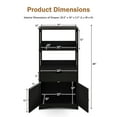 thumbnail image 2 of Gymax Bathroom Storage Cabinet w/Drawer Shelf Cupboard Floor Cabinet Black, 2 of 10