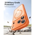 thumbnail image 4 of ESR for iPhone 17 Pro Case, Magnetic Phone Case for iPhone 17 Pro, Compatible with MagSafe, Camera Control, Shockproof Military-Grade Protection, Orange, 4 of 7