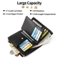 thumbnail image 3 of TAZAG microfiber leather short wallet women's zipper buckle wallet clutch bag anti-theft card holder coin purse, 3 of 6