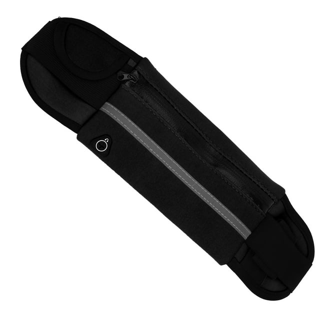 Pochette de Sport, Ceinture Élastique Réglable Réfléchissante 3 Compartiments Sac Banane Imperméable Respirant avec Trou pour Écouteurs pour Coureur pour Cyclisme pour Gym Bleu, Vert, Noir