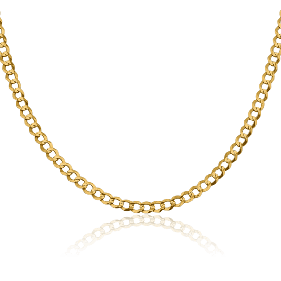 ICE CARATS 10K Solid Yellow Gold Miami Cuban 4.7mm Thick Cuban Curb Chain Necklace - 16 inch - Polished Men's