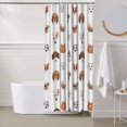 thumbnail image 6 of Shower Curtain, Cute Dog Puppy Glasses Waterproof Fabric Plastic Shower Curtain, Drying Fast Bathroom Curtain with 9 Buttonholes, Ruffle Shower Curtain 60x72in, 6 of 8