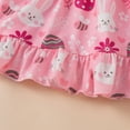 thumbnail image 7 of Dooleck Baby Girl Easter Outfit Toddler Clothes Ruffle Shirt Suspender Skirt Dress, 7 of 7
