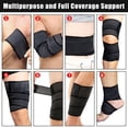 thumbnail image 4 of SupreGear 2-Pack Thigh Compression Wrap, Adjustable Leg Support Sleeves, Black, 59 inch, 4 of 7