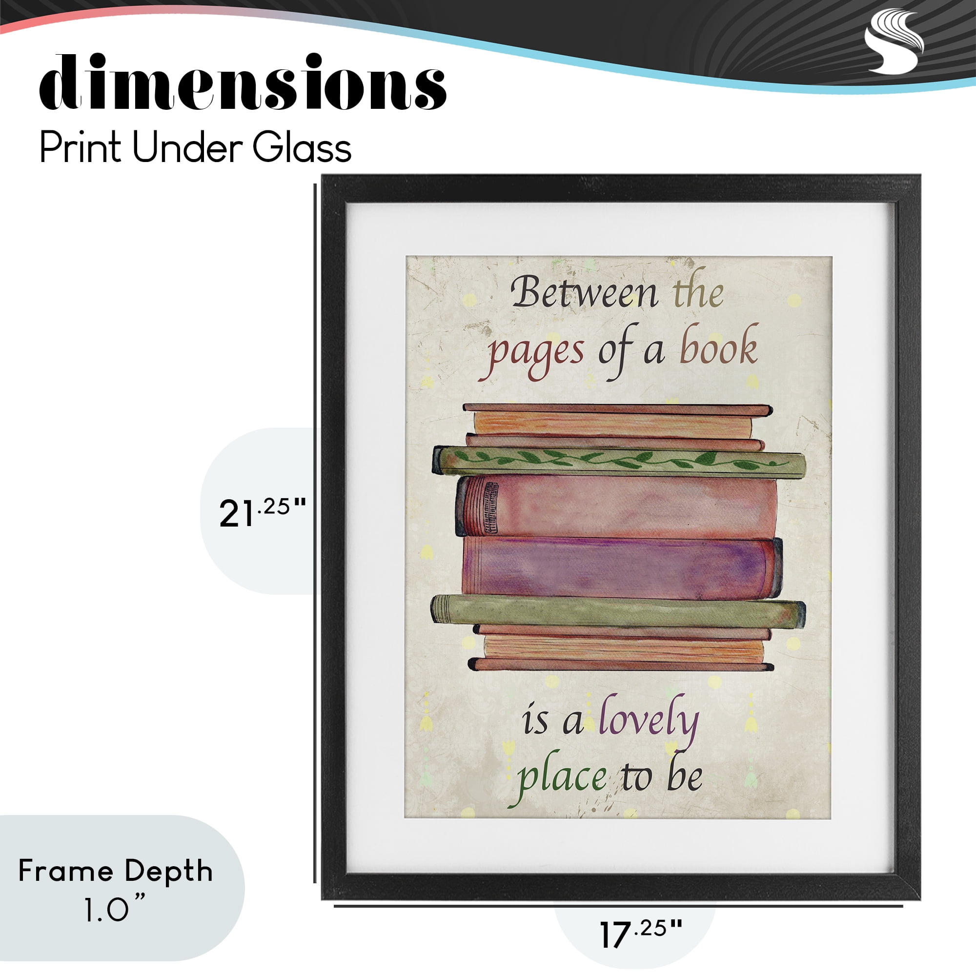 Stupell Industries Between Pages Of A Book Black Framed Print Under Glass, design by Julia Frost