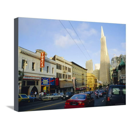 Little Italy, Columbus Avenue, North Beach, San Francisco, California, USA Stretched Canvas Print Wall Art By Fraser