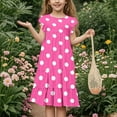 thumbnail image 7 of Ashirexll Summer Dresses for Teens, Girls Dresses Size 10-12, Girls Short Sleeve Ruffle Sleeve Dress with Pockets Polka Dots Fashion Plowy Dress, 7 of 7