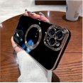 thumbnail image 1 of Funda galvanizada simple para iPhone 13 Pro Max, tacto metalizado, antideslizante, a prueba de golpes, protección para cámara, antiarañazos y anticaídas., 1 of 5