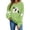 Green—Women's Halloween Costume, variant on Halloween Sweatshirts Women Cute Ghost Print Pullovers Trendy Holiday Round Neck Long Sleeve Sweater Tops Halloween Costumes Black XXL