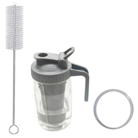 

Coffee Maker Glass Pitcher 32Oz with Pour Spout Handle Lid Filter for Iced Coffee Lemonade Ice Tea Fruit Drinks