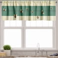 thumbnail image 7 of Ambesonne Cottagecore Valance & Curtain 3 Pcs Set, Rural Sunflowers Bees, 55"x30", Cadet Blue Apricot Brown, 7 of 7