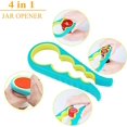 thumbnail image 4 of Manual Can Opener, 5 in 1 Multifunctional Jar Opener Multi Kitchen Tool Bottle Opener, Easy Jar Opener Suitable for Low Hand, Arthritis, Elderly, Women(Green), 4 of 5