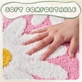 thumbnail image 4 of SIXHOME 20"x32" Cute Daisy Bathroom Rug Non Slip Bath Mat Ultra-Soft Super Absorbent Quick Dry Bathroom Mat Machine Washable Single-Needle Tufted Floral Bath Mats for Bathroom Floor Pink, 4 of 7