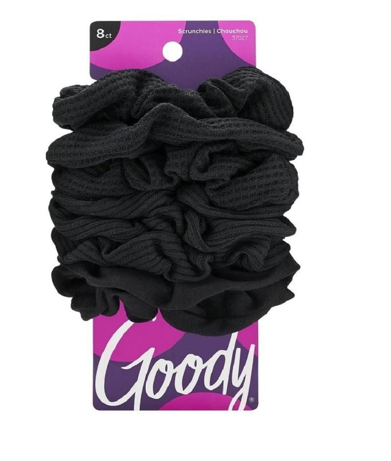 Goody Ouchless Scrunchies - Gentle Hair Scrunchies - Black - 8 Ct, Goody Scrunchies