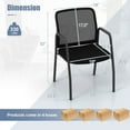 thumbnail image 3 of Gymax Meeting Room Chair Set of 8 Waiting Room Chairs w/ Ergonomic Backrest & Armrests, 3 of 10