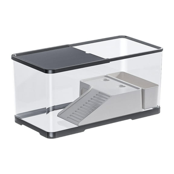 FashionCha Turtle Tank Sturdy Accessories Reptile Habitat for Snake Amphibians Terrapin Medium