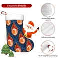 thumbnail image 5 of Bingfone American Football and Fire Flames Print Personalized Christmas Stocking - Snowman Design Large 18 inch,Family Holiday Season Decor, 5 of 7