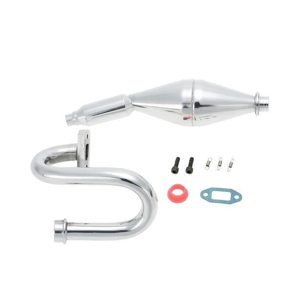 Actualice 050039 Tubería de Unión de Tubo de Escape para Piezas de Automóvil Modelo HPI 1: 5 RC Plata3 Macarena Tubo de escape