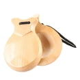 thumbnail image 2 of Xuanheng 2 Pièces Espagnol Castanet Orff Percussion Instruments pour Bébé Fille et Garçons Bois, 2 of 8