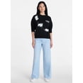 thumbnail image 2 of Scaredy Cat Club Women's Halloween Graphic Crew Pullover, Sizes XXS-XXL, 2 of 5
