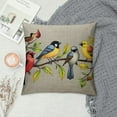 thumbnail image 2 of Jiayy  Watercolor Animal Birds Stand On Tree Branch Throw Pillow Cover Cushion Case Material Decorative, 2 of 5