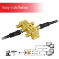 GE Pro™ 4Way Coax Cable Splitter, 4 Pack, RG6 Compatible, Gold Plated
