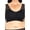 Black, variant on Women's Rhonda Shear 9404 Striped Mesh Leisure Bra (Peachy Pink 2X)