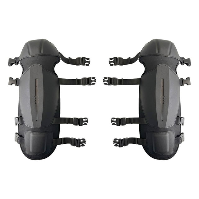 2 rodilleras de jardinería y cortacésped con correas ajustables, impermeables. Negro