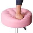 thumbnail image 3 of ZenStyle 2-Pack Pink Swivel Stools – Adjustable Height Salon & Vanity Chairs with Metal Base, 3 of 9
