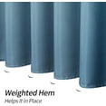 thumbnail image 5 of Blue Ombre Small Stall Shower Curtain 36 x 72, Waffle Half Size Shower Curtain, Narrow Shower Curtain Set, 36 inch Fabric Shower Curtains for Bathroom Decor, 5 of 6