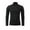 Black, variant on Njagoc3 Mens Casual Solid Color Semi High Neck Long Sleeved Top Casual Sports Base Shirt Long Sleeved High Neck Top/shirt