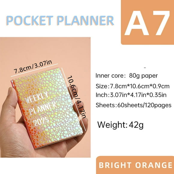 HLONK 2025 Weekly Planner Mini Pocket Calendar Monthly Planner for Purse Daily Schedule Notebook with Date for office Home Writing Supplies