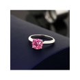 thumbnail image 4 of Gem Stone King 925 Sterling Silver Pink Mystic Topaz Solitaire Engagement Ring for Women (1.55 Cttw, Round 7MM, Gemstone Birthstone, Available in Size 5, 6, 7, 8, 9), 4 of 5