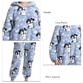 thumbnail image 3 of Fuzzy One Piece Pajamas, Stylish Soft Warm Pajamas Jumpsuit  For Lady For Home, 3 of 5