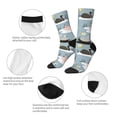 thumbnail image 4 of Honeii Swan Princess On Lake Print Adult Socks,Crew Socks,Casual Calf Socks,Daily Wear Socks for Men & Women, Perfect for Sports, Casual and Everyday Use, 4 of 6