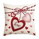 thumbnail image 2 of V-alentine's Day Themed Pillow Cover Heart And Floral Print Sofa Decorative Pillowcase Holiday Decoration, 2 of 6