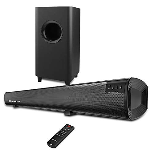 sound bar wohome 2.1 channel soundbar for tv with subwoofers wireless