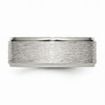 thumbnail image 3 of White Stainless Steel Ring Band Wedding Ridged Standard, 3 of 5