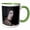 Green/White, variant on 3drose, Portrait of a Whippet, Pr, 11oz Magic Transforming Mug